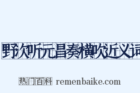 野次听元昌奏横吹近义词是什么意思的图片